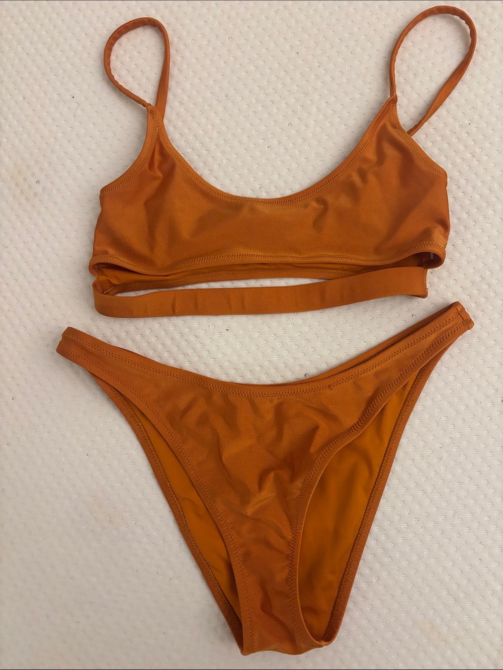 Women's Rust Orange Two-Piece Bikini Swim Set